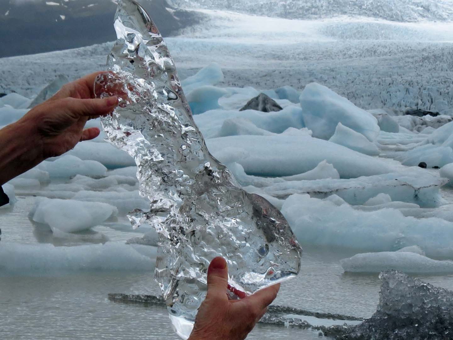 Jökulsárlón ice, by Linda Chandler