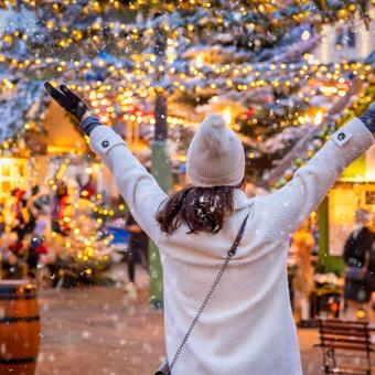 ad551481066 Excited visitor at the Copenhagen Christmas market