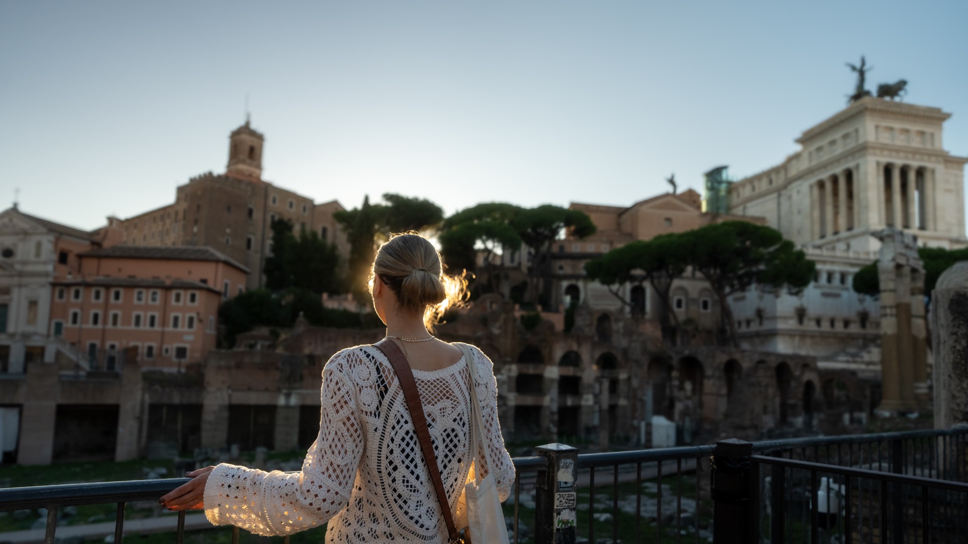 Team member Alexandra taking in Rome's ancient history. ©Nordic Visitor