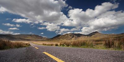 Driving in County Kerry,  southwest Ireland