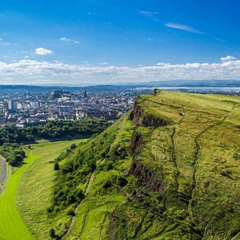 Edinburgh and Green Hills during Summer