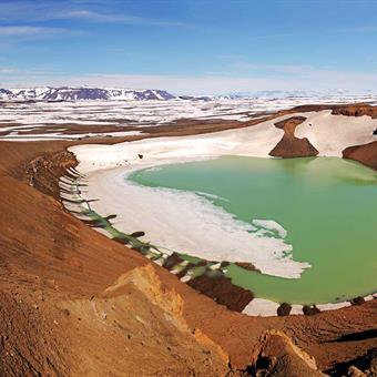 Krafla Crater Lake in North Iceland