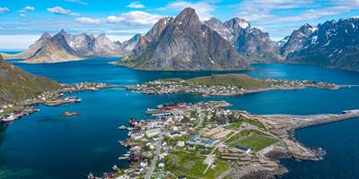 Overview of Reine from Reinebringen, Lofoten