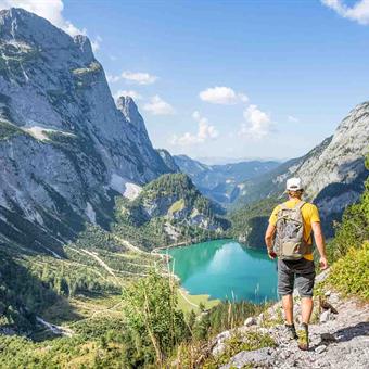 person hiking in the alps 1