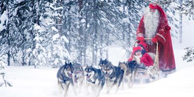 santa husky sled rovaniemi©visitrovaniemi.fi